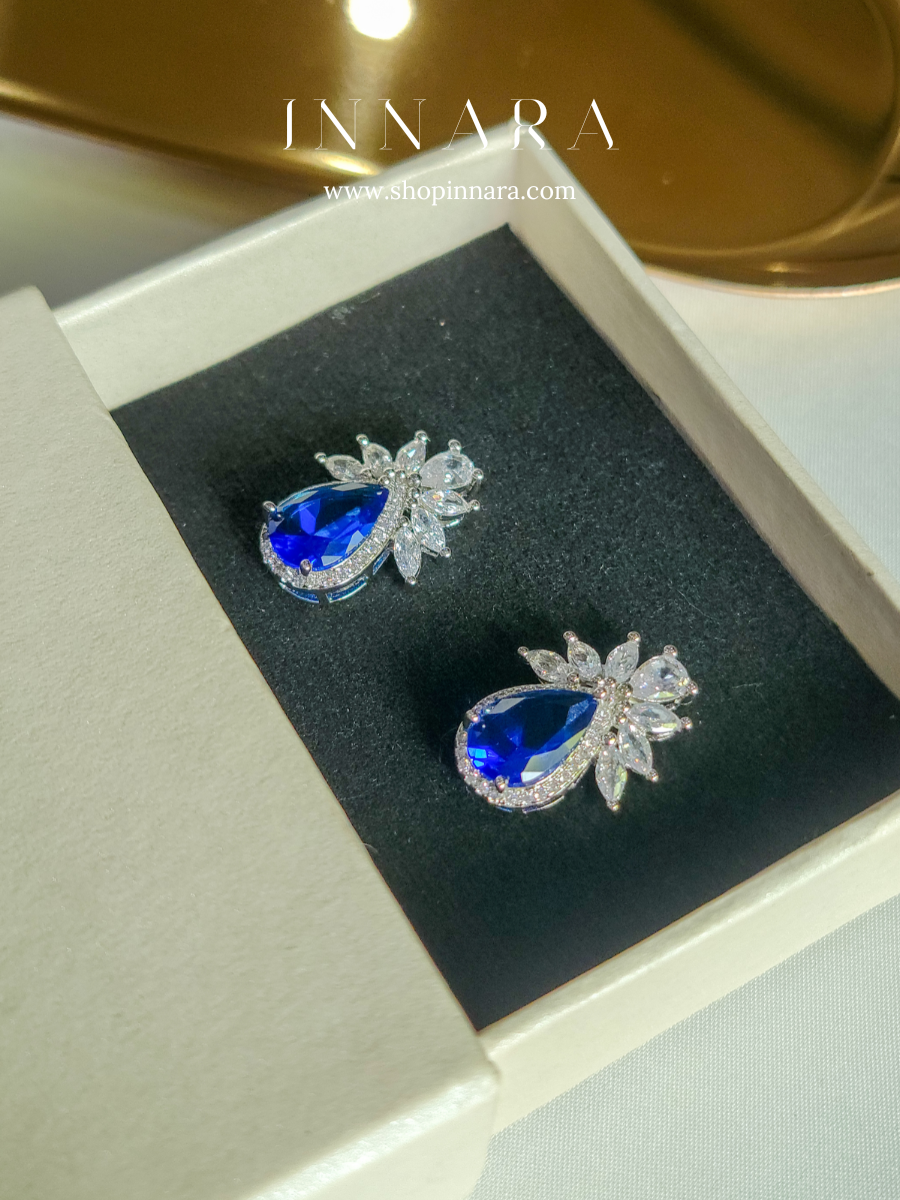Blue Prism Sparkle Earrings