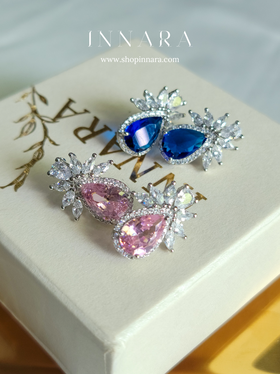 Blue Prism Sparkle Earrings