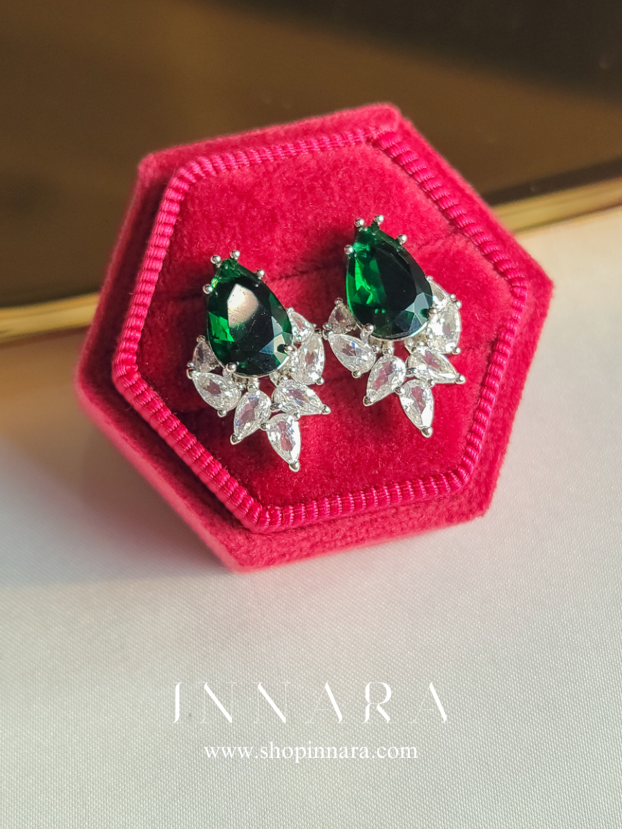 Green Ivy Glam Earrings