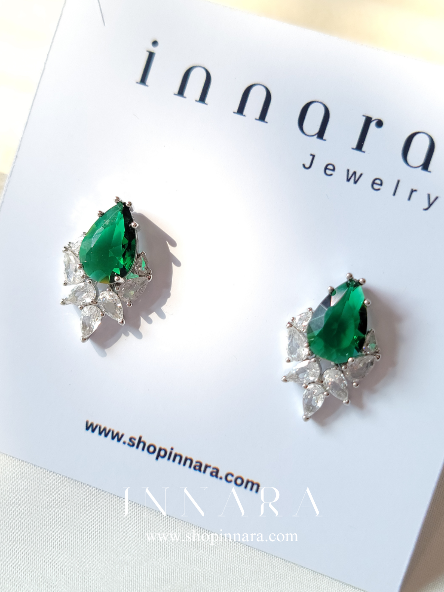 Green Ivy Glam Earrings