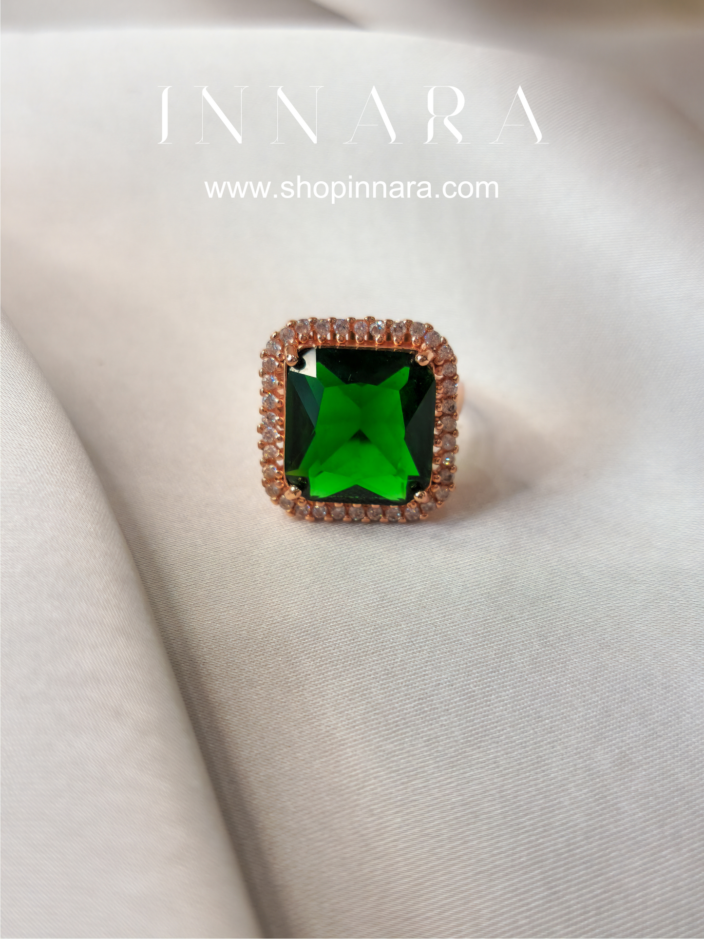 Emerald Enchantment Ring (Adjustable)