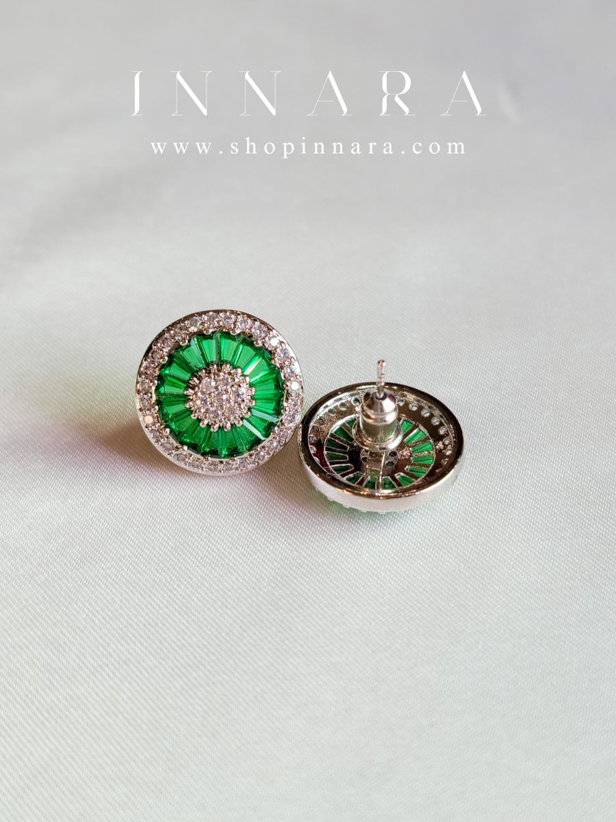 Enigmatic Emerald Studs