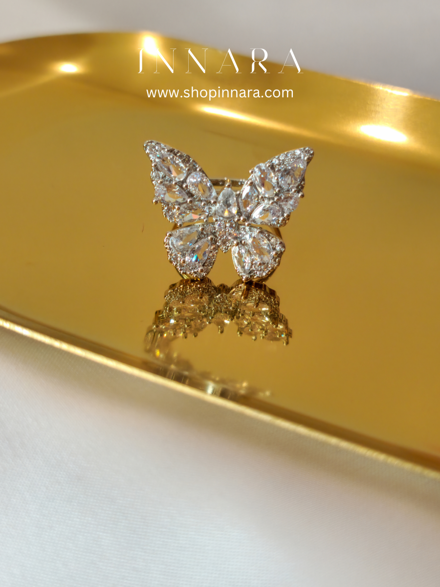 Majestic Butterfly Zircon Ring (Adjustable)