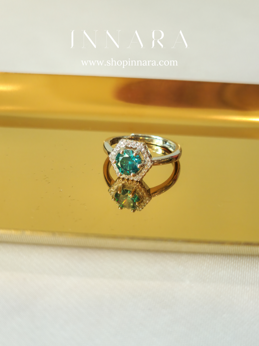 Aqua Prism Ring (Adjustable)