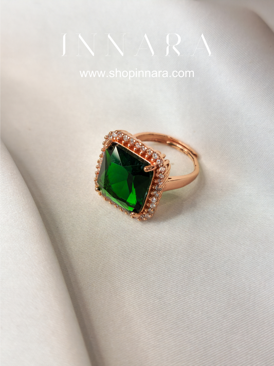 Emerald Enchantment Ring (Adjustable)