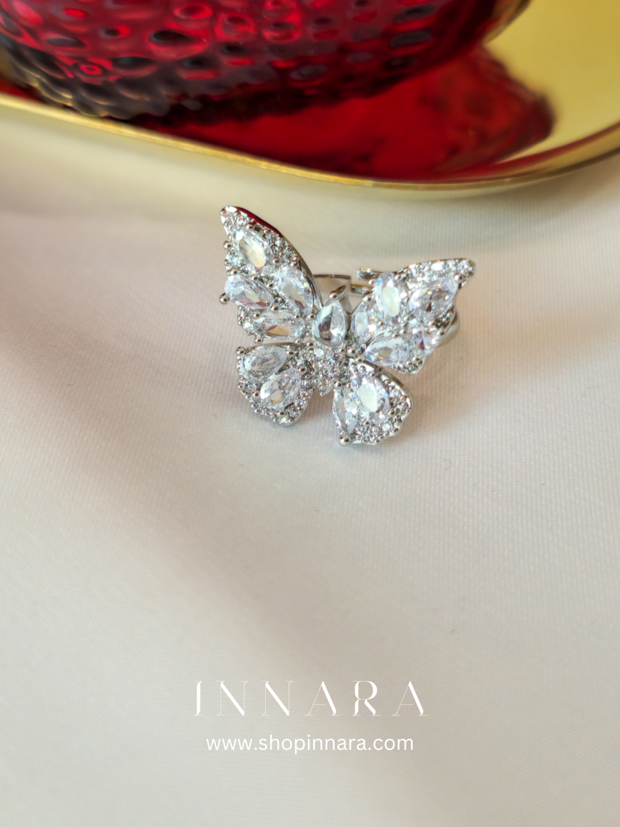 Majestic Butterfly Zircon Ring (Adjustable)