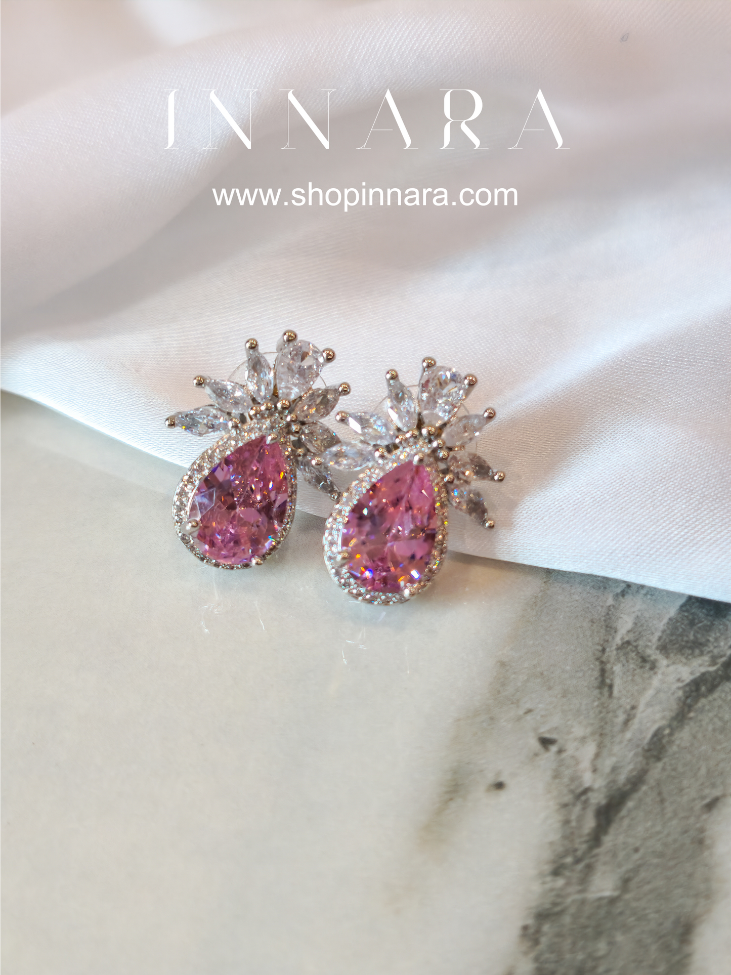 Pink Prism Sparkle Earrings