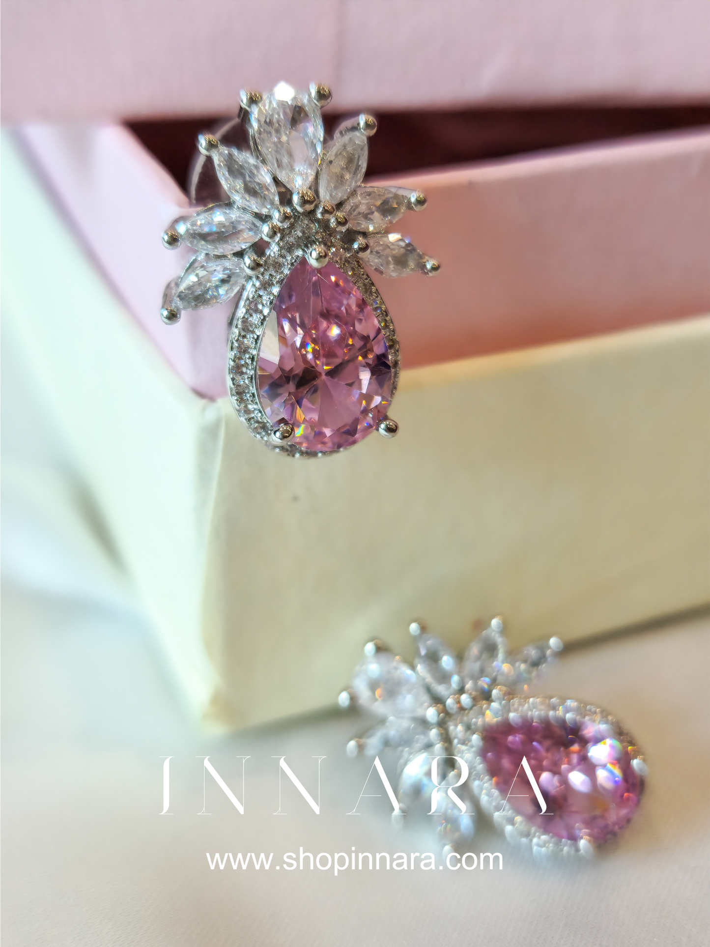 Pink Prism Sparkle Earrings