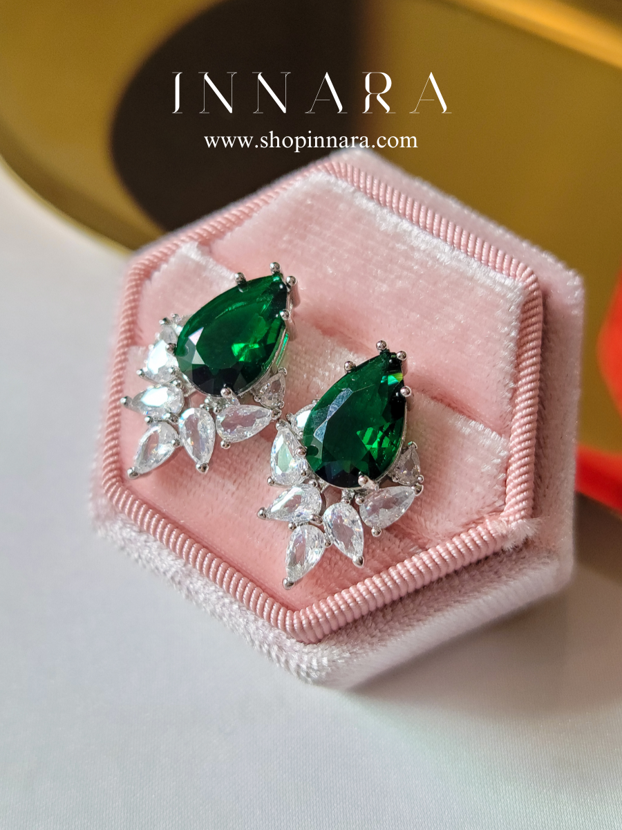 Green Ivy Glam Earrings