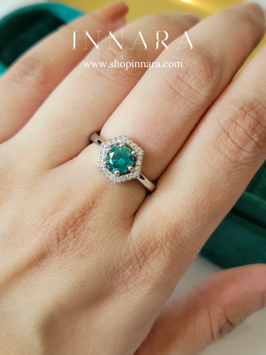 Aqua Prism Ring (Adjustable)