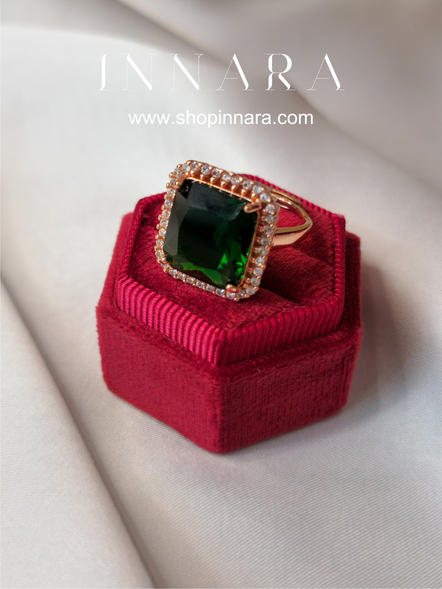 Emerald Enchantment Ring (Adjustable)