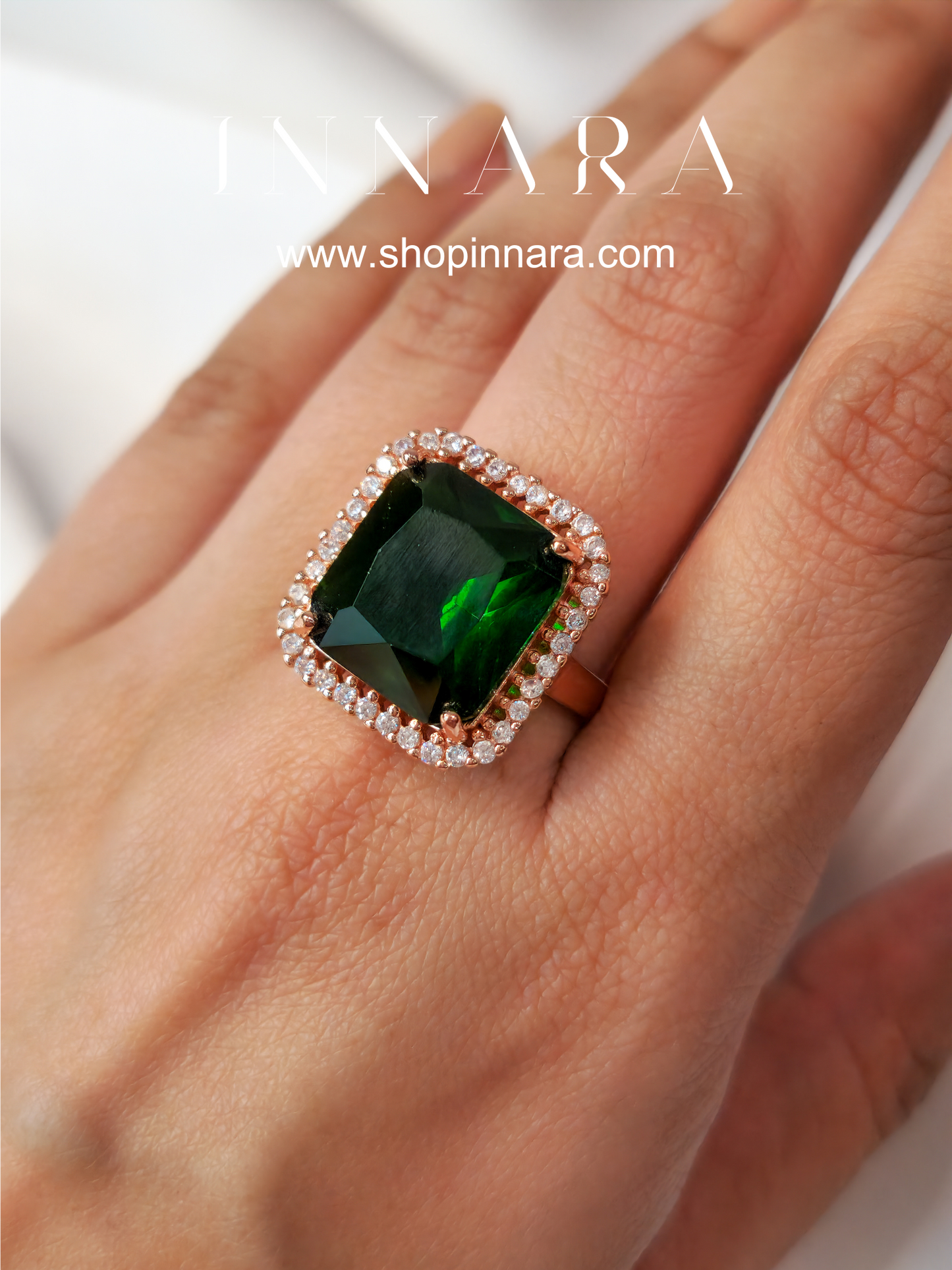 Emerald Enchantment Ring (Adjustable)