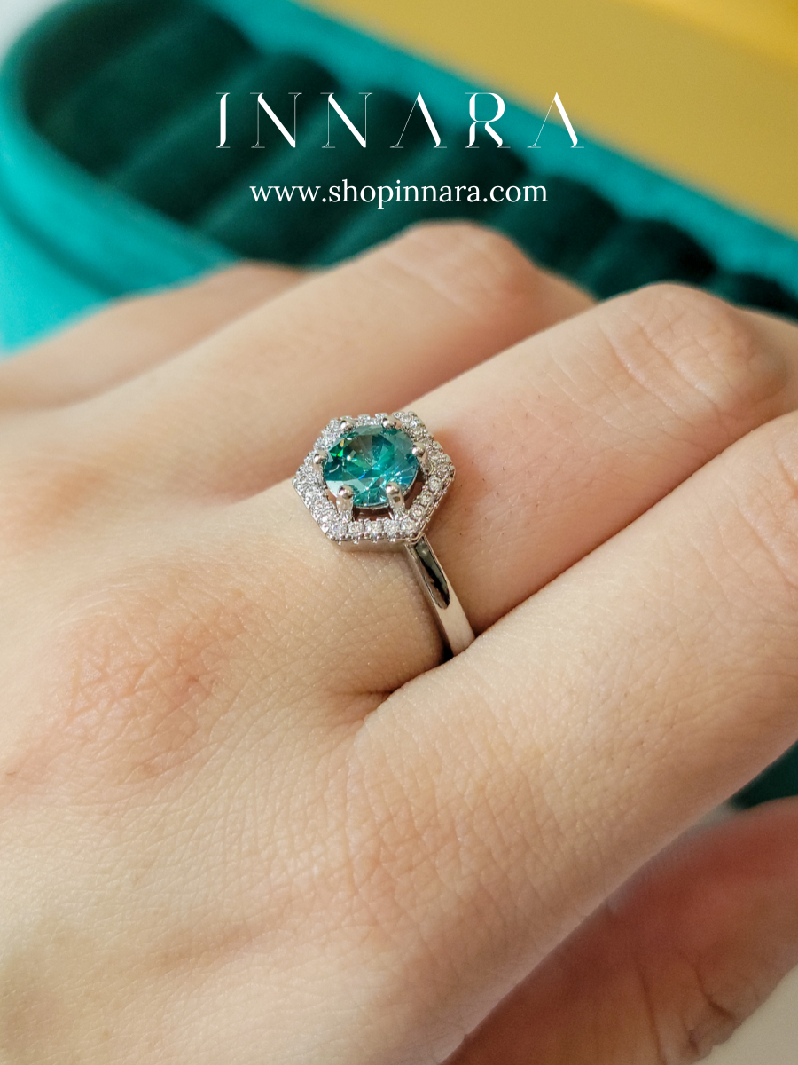 Aqua Prism Ring (Adjustable)