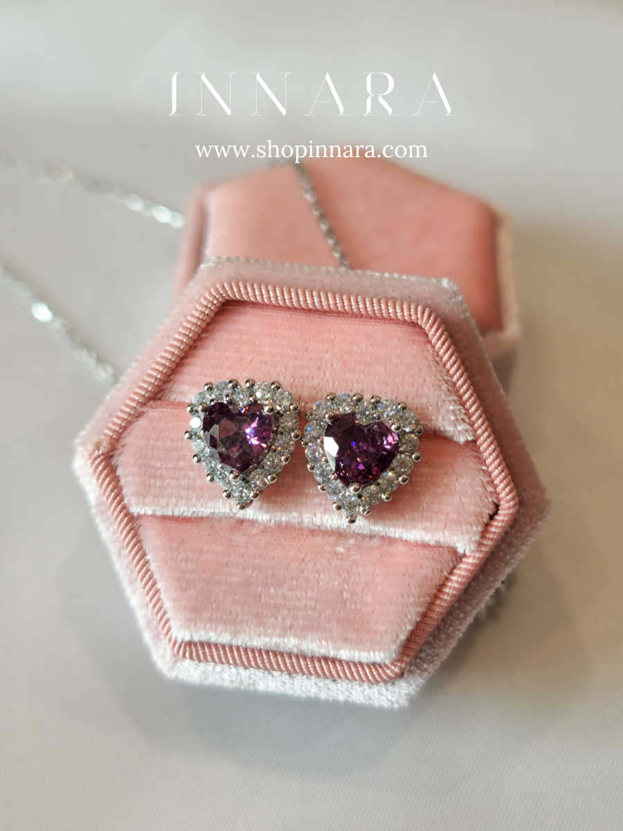 Violet Romance Pendant Set