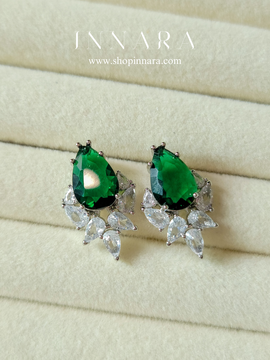 Green Ivy Glam Earrings