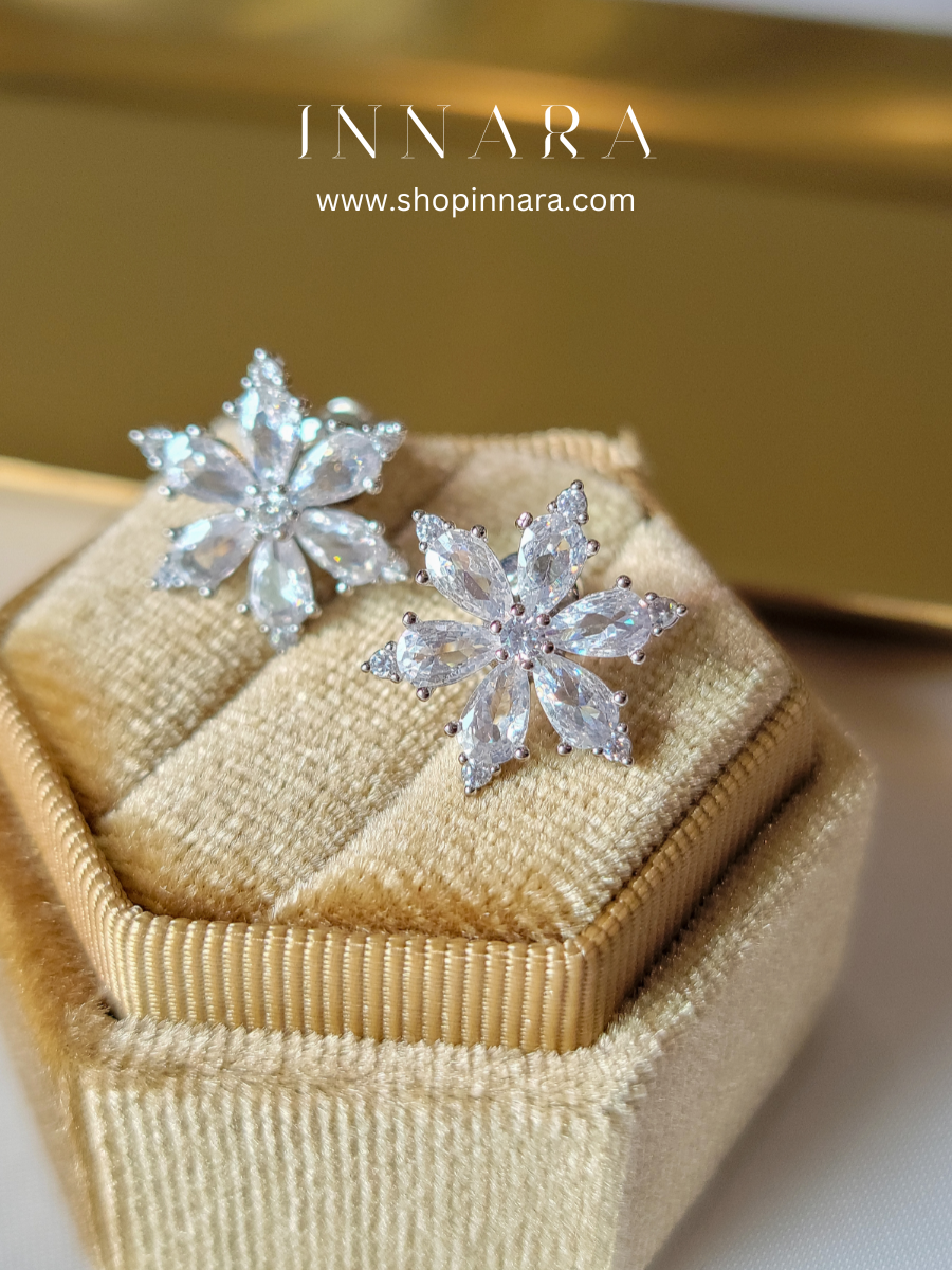 Crystal Snowdrop Studs