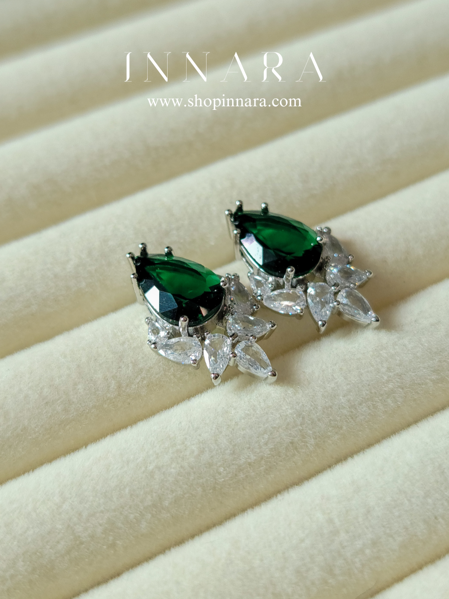 Green Ivy Glam Earrings