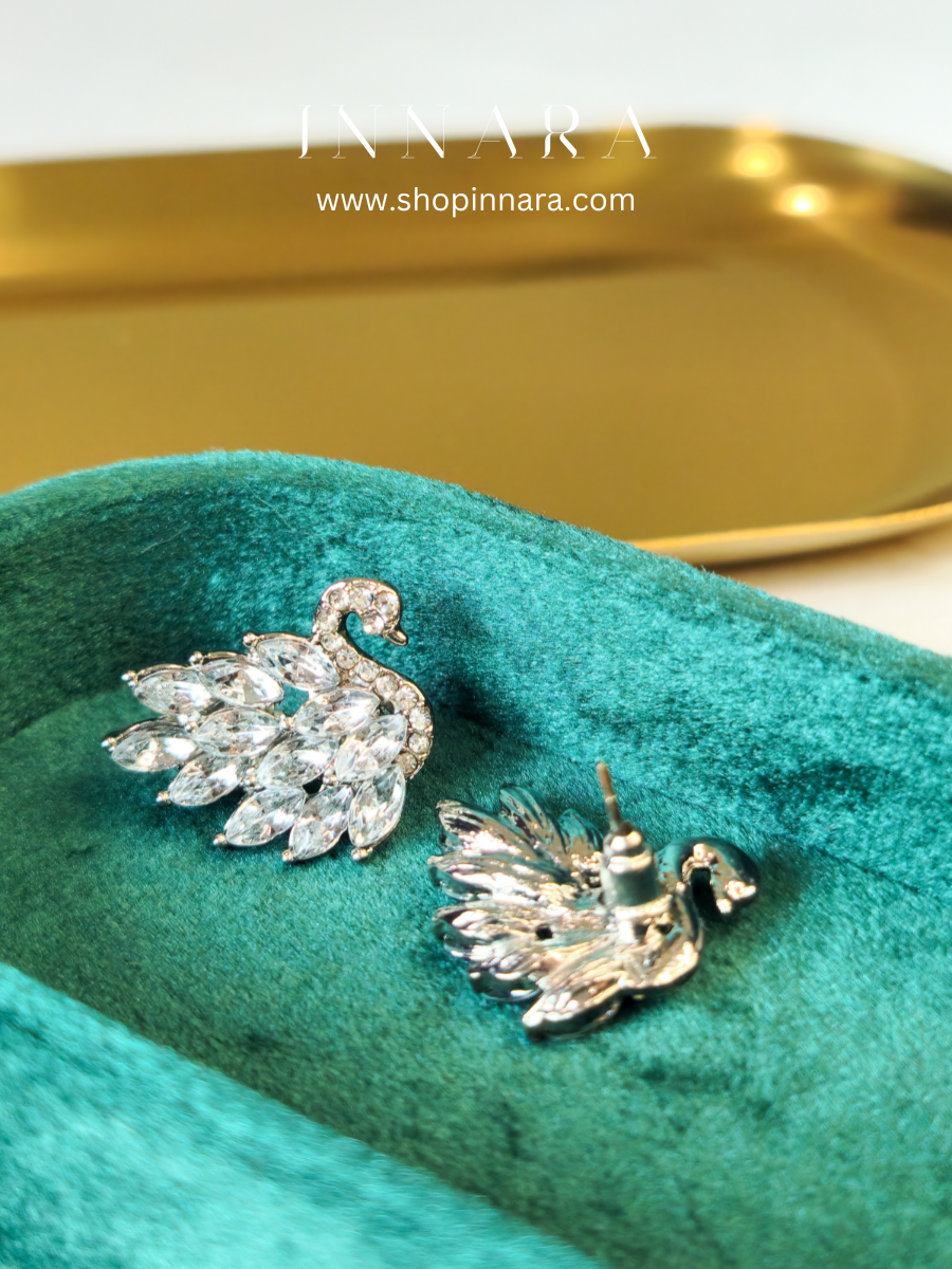 Ethereal Swan Elegance Earrings