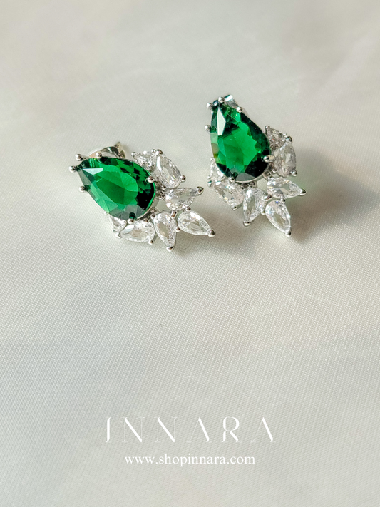 Green Ivy Glam Earrings