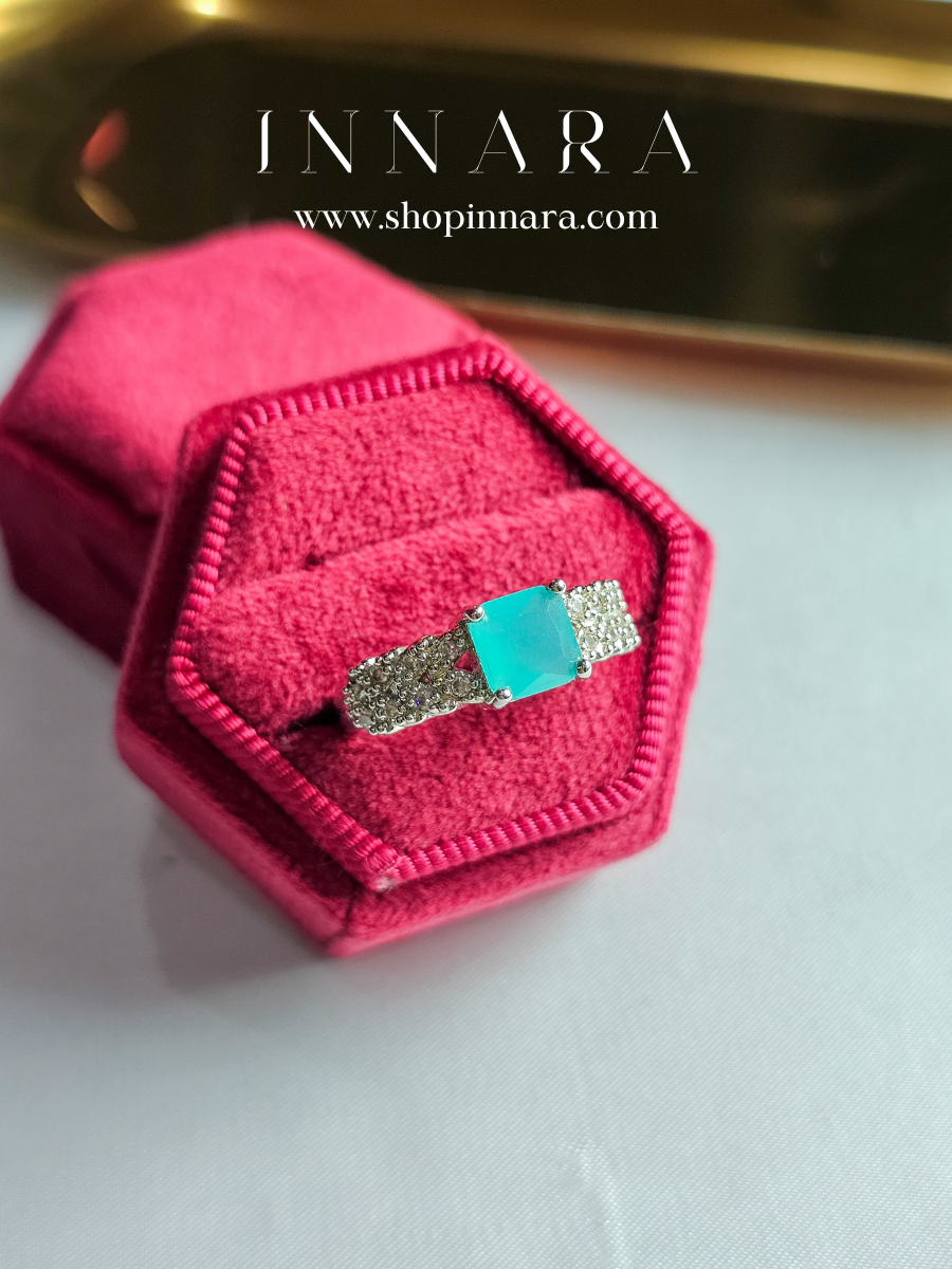 Elyra Teal Ring (Adjustable)