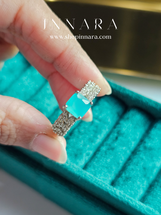 Elyra Teal Ring (Adjustable)
