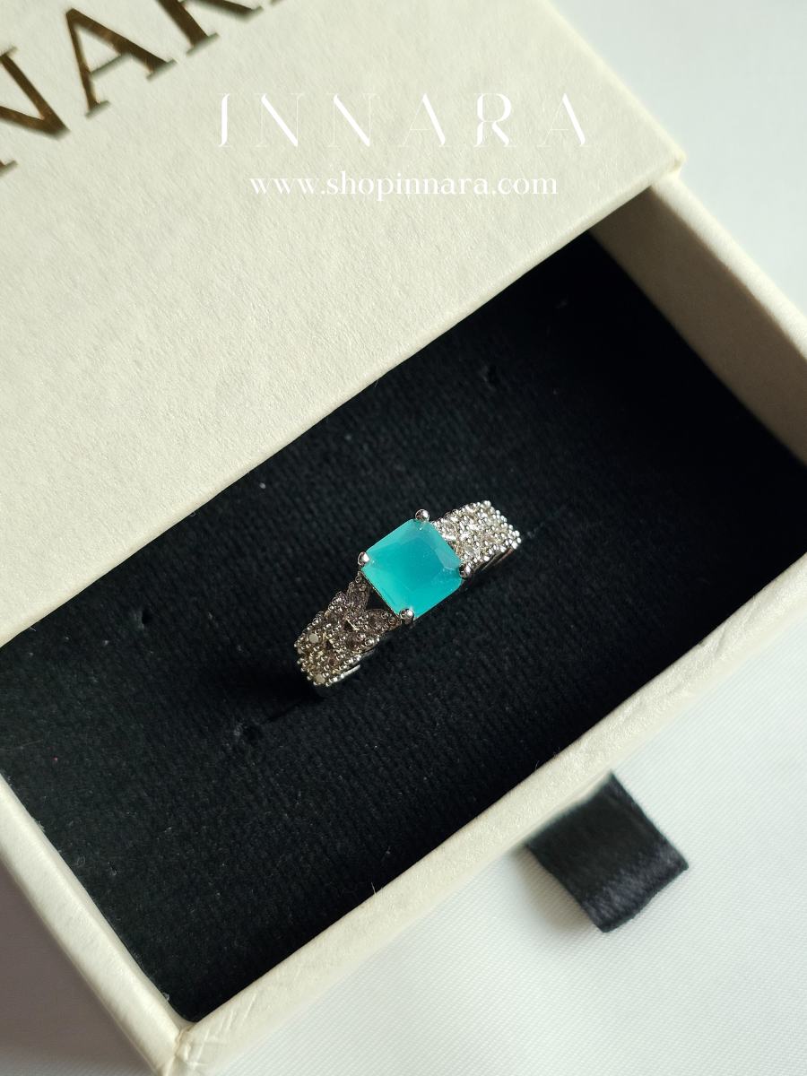 Elyra Teal Ring (Adjustable)