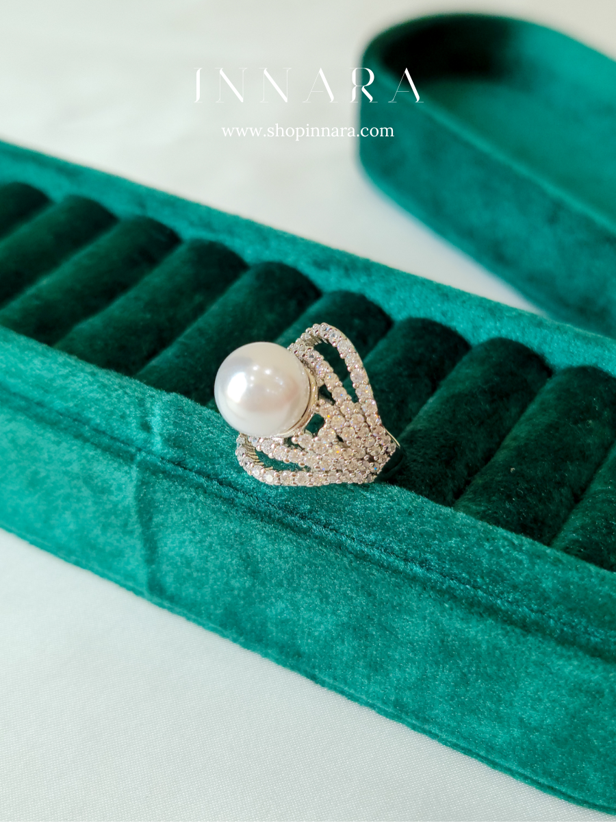 Aurora Pearl Ring (Adjustable)