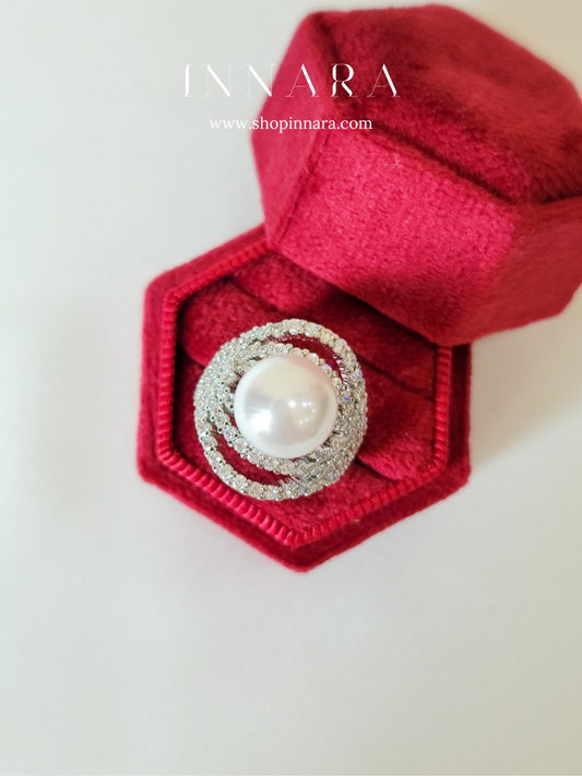 Aurora Pearl Ring (Adjustable)