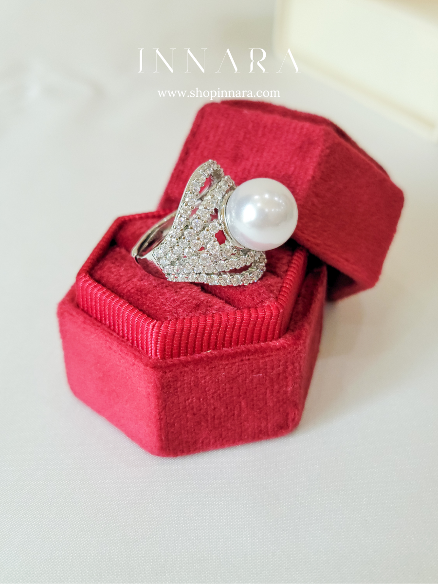 Aurora Pearl Ring (Adjustable)