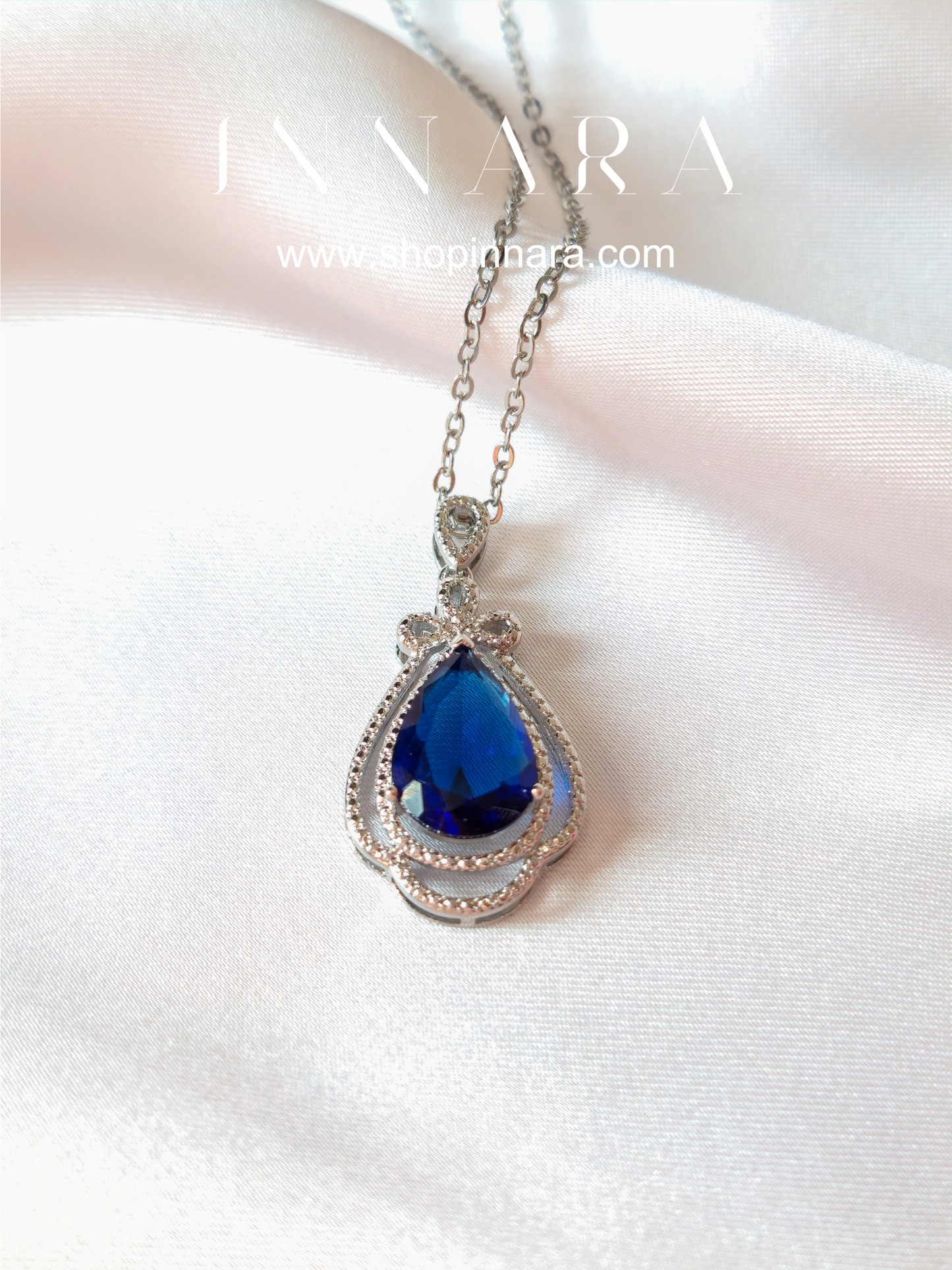 Sovereign Sapphire Drop Pendant