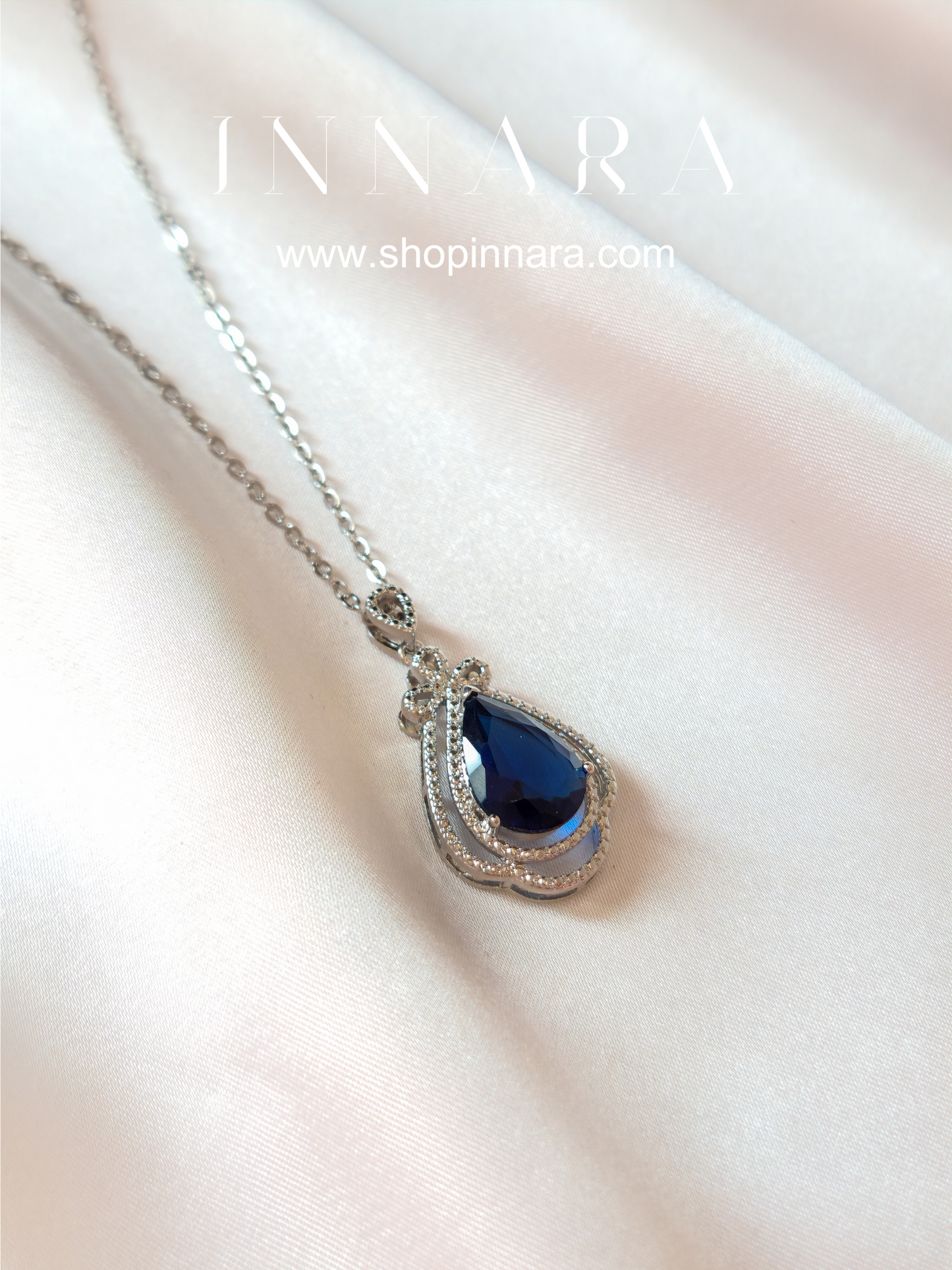 Sovereign Sapphire Drop Pendant