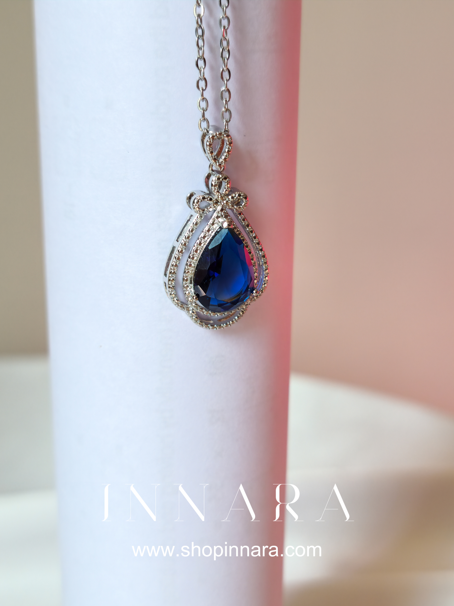 Sovereign Sapphire Drop Pendant