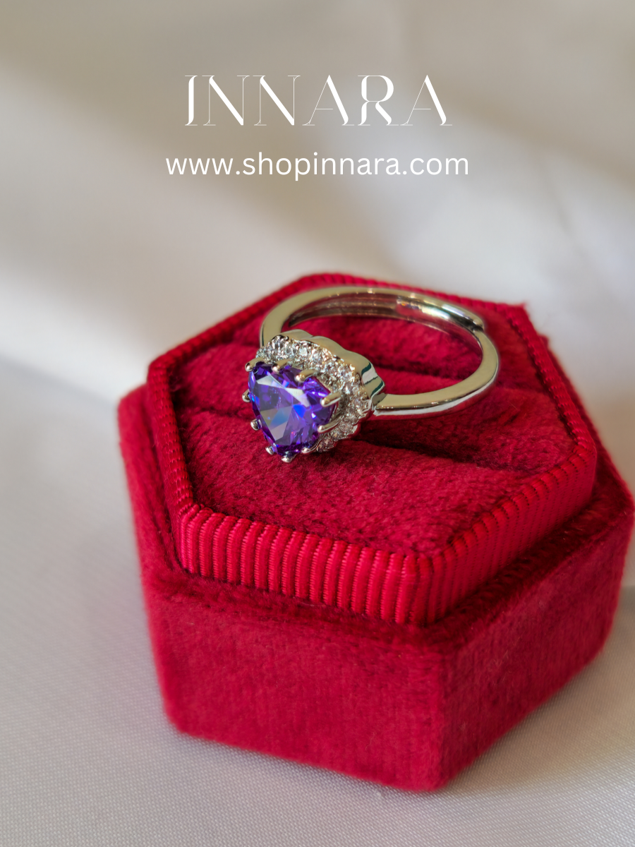 Violet Whisper Ring (Adjustable)