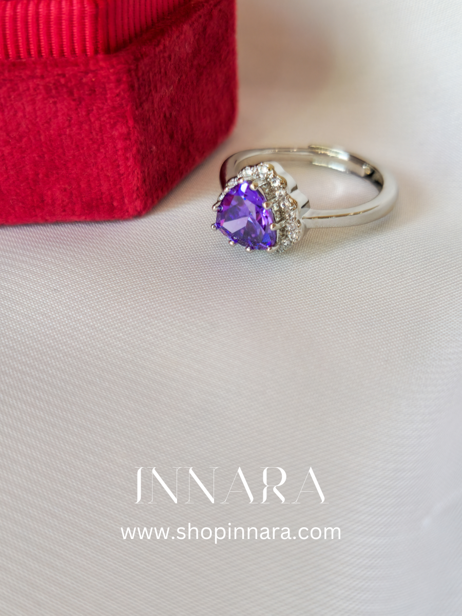 Violet Whisper Ring (Adjustable)