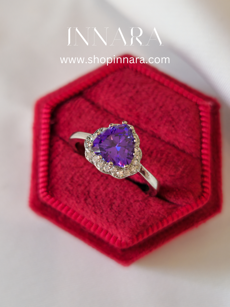 Violet Whisper Ring (Adjustable)