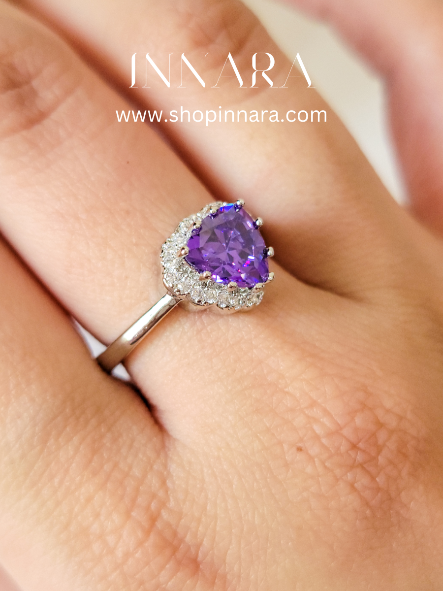 Violet Whisper Ring (Adjustable)